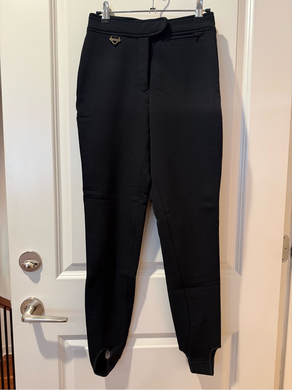 Fera Skiwear Black Wool Blend Stirrup Ski Pants Women’s 6R (Runs Small!) Vintage
